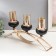 Summary metal, glass for 3 candles "Dark Knight" black matte with gold 40x25x12 cm