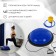 Half -sphere BOSU gymnastic onlytop, massage, with a pump, 55x25 cm, blue color