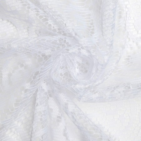 Kitchen curtain without a curtain tape 170 x165 cm, white color, polyester-3