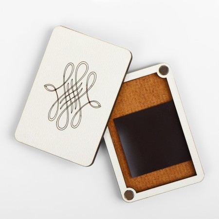 Magnetic needle "Ornament No. 1", 8 × 5.5 cm, beige color-2