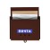 Mail box without a lock (with a loop), a horizontal “letter”, brown
