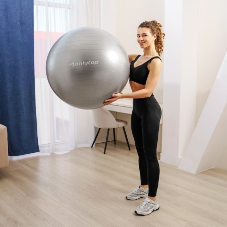 Fitball ONLYTOP, D = 85 cm, 1400 g, anti -wings, color gray-8