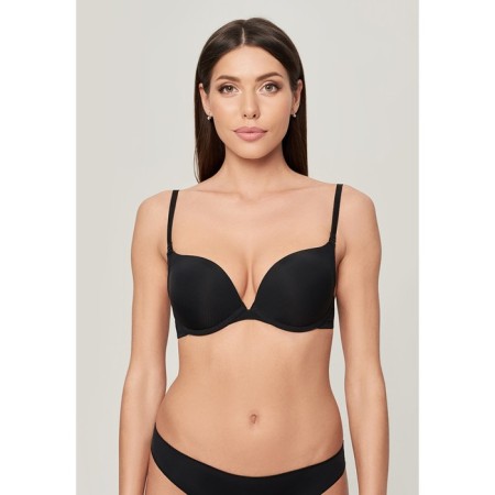Women's bra -lotus, size 75a, black color-1