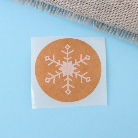 Craft stickers in the roll "Snowflakes", 500 pcs, 2.5 x 2.5cm-3