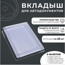 Liner for auto documents, 100 microns, transparent