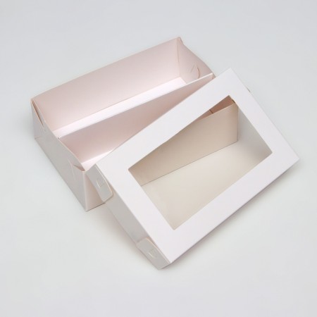 Box for Makarun, with a lodge, white 16.5 x 10.5 x 5.5 cm-3