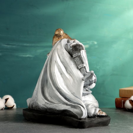 Figure "Samurai" silver 32x20x25cm-3