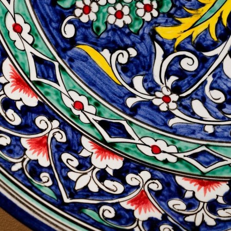Largan Rishtan ceramics "Flowers", 33 cm, blue-2