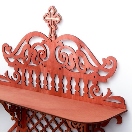 Decorative shelf, red tree, 53x38x12.5 cm-2