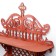 Decorative shelf, red tree, 53x38x12.5 cm