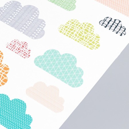 Sticking plastic interior color "patterned clouds" 50x70 cm-2