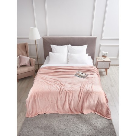 Blush blanket, size 180x200 cm, pink color-3