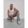 Sports male pants, size 48, gray color