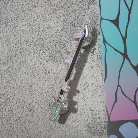 Icon "katana" butterfly, color in silver-2