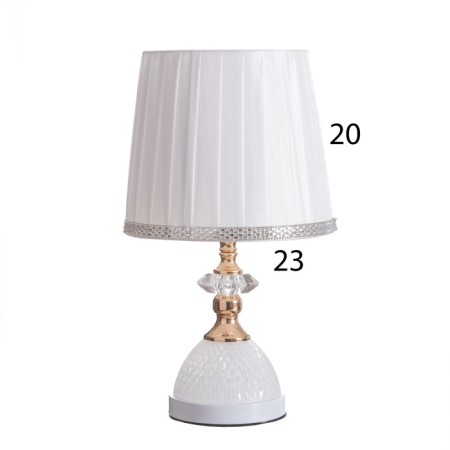 Table lamp "Kim" 1x40W E27 1x5W LED white/gold 23x23x40cm-5