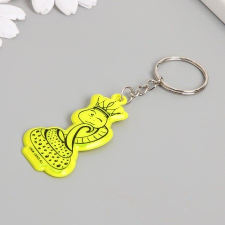 A plastic key a reflective "snake in the crown" 5.5x3.2 cm-1