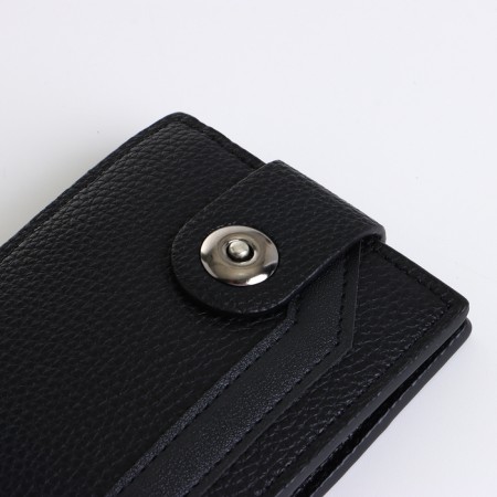 Male purse on a magnet, black color-4