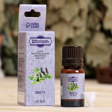Essential oil "Fir", a bottle-boiler, annotation, 10 ml, "Dobroparov"