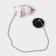 Bath plug with a unicorn toy, diameter: top 5.1 cm, bottom 4.6 cm, white color