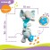Stretching - spiral with toys arc on a stroller / crib for babies 0+ "Elephant", Blue color, Kroshka I'm 504