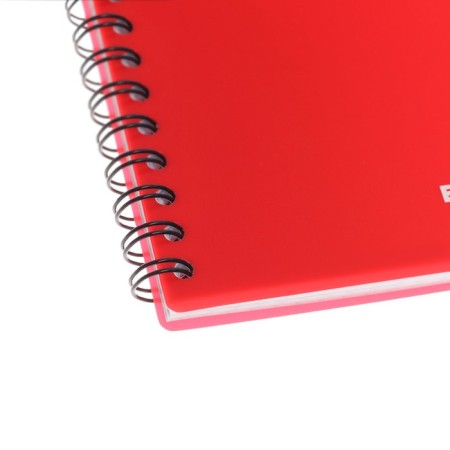 Notebook A5, 80 sheets, a cage on a spiral, Erichkrause, Classic Words, Red, Plastic Cover-4