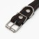 Leather collar on synthetic winterizer "Hedgehog", 64 x 3 cm, Osh 40-55 cm, black