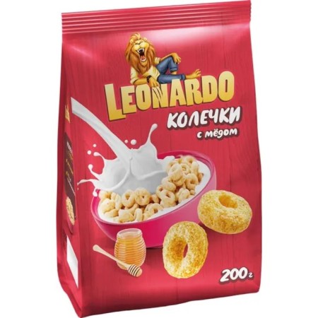 Ready breakfast "Leonardo" rings with honey filling, 200 g