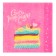 Paper napkins “Happy birthday”, cake, 24x24 cm, 20 pcs