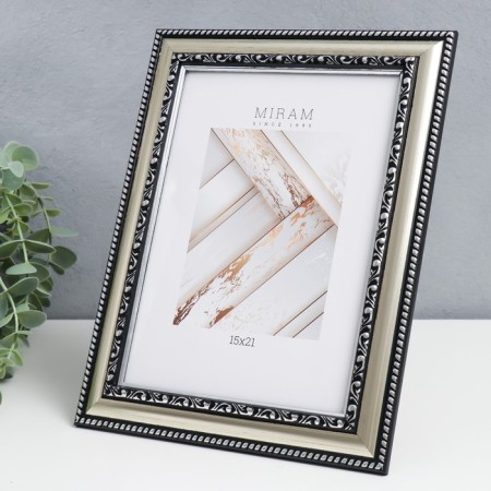 Photo frame Plastic "Mira" 15x21 cm 644821-6, silver (plastic screen)-2