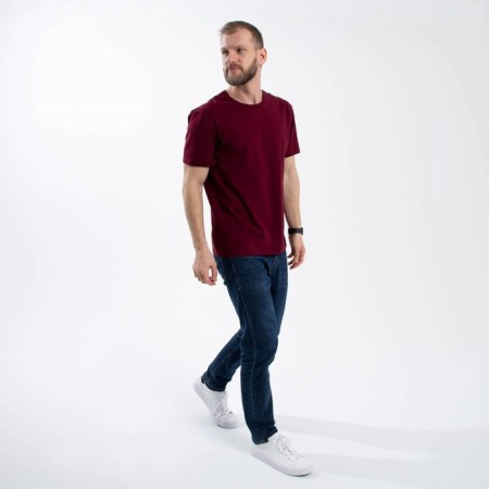 T -shirt SL BASIC, 50, burgundy-5