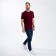 T -shirt SL BASIC, 50, burgundy