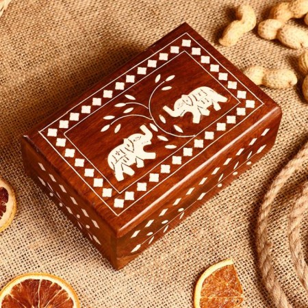 Casket tree "Elephants" 15x10x6 cm-2