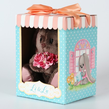 Soft toy "LI with pink flowers", 25 cm-6