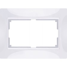 Рамка для двойной розетки  WL03-Frame-01-DBL, цвет белый