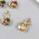 Decor for creativity metal, rhinestones "Swan with heart" gold 1.1x1.8 cm