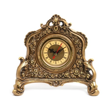 Table hours "Fireplace", 21 x 19 x 6.5 cm, D-7 cm, gold-3