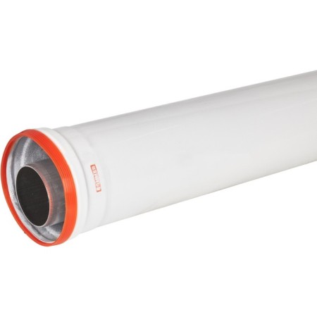 Элемент дымохода ROMMER RCA-6010-001000, удлинитель, d=60/100 мм, коакс раструбн, L=1000 мм-4