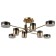 LED LED GerHort G61420/8BRS+MBK MBK+BRS, 8XLED, 22x78x78 cm, bronze color