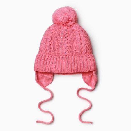 Hat for girls, pink color, size 44-46