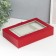 Casket to the leatherette for jewelry "Hamptons" red 5.5x27x18 cm