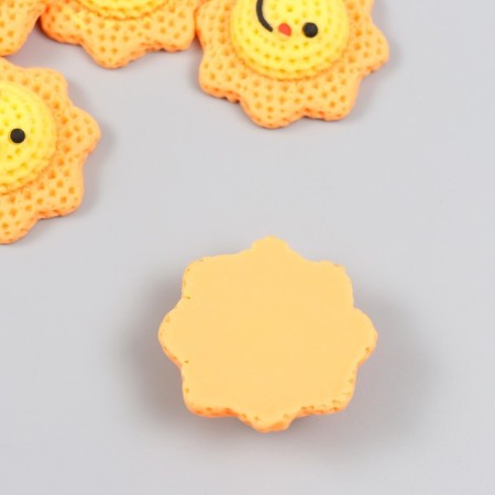 Decor for creativity plastic "Knitted Sun" 3.7x3.5 cm-1