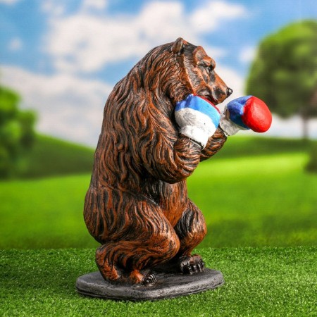 Garden figure "Bear Boxer" 35x24x18cm-4