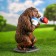 Garden figure "Bear Boxer" 35x24x18cm