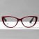 Glasses GA0512 (color: C2 black, red; diopter: +3; tint: no)