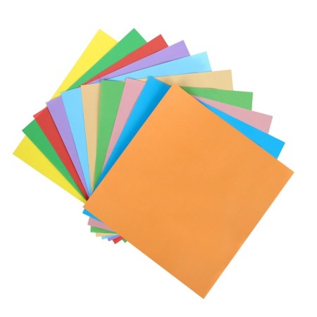 Colored paper for origami and applications 14 x 14 cm, 10 sheets, 10 colors, calligrata, 80 g/m2, in folder-1