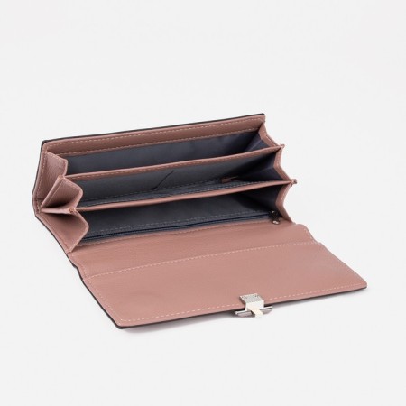 Women's wallet on magnets, pink color-2