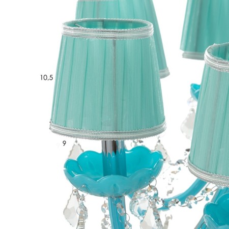 Chandelier "Maria" 8he14 25W azure 72x72x60-90 cm Bayerlux-5