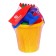 Set for playing in sand No. 110: bucket, 4 molds for sand, robberies