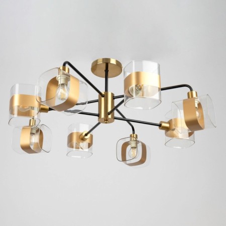 Cutilux CL140181, 76x76x31 cm, 8x60W, E14, brown color chandelier-7
