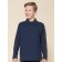 Polo for a boy with Pelican long sleeve, height 164 cm, dark blue color